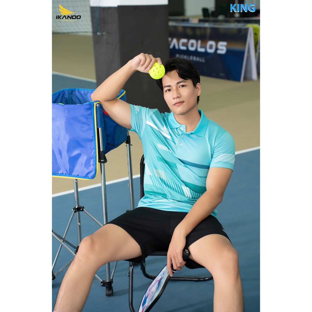 Áo Thể Thao Nam IKANDO KING Cổ Trụ, Vải Thun Lạnh Nhập Khẩu, Co Giãn, Thoáng Khí - Nhiều màu