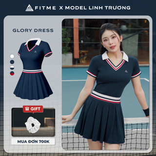 Váy tennis pickleball nữ Fitme GLORY EA thoáng khí chống nắng kèm quần bảo hộ chơi thể thao DPSP01