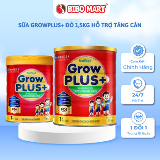  Sữa GrowPLUS+ Đỏ Lon 1,5kg Hỗ Trợ Tăng Cân Phát Triển Não Bộ Chiều Cao Dành Cho Bé Trên 1+- Bibomart 