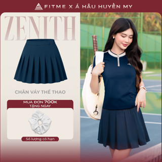 Chân váy tennis pickleball nữ Fitme ZENITH CE xếp ly kèm quần bảo hộ thoáng khí VTNN02