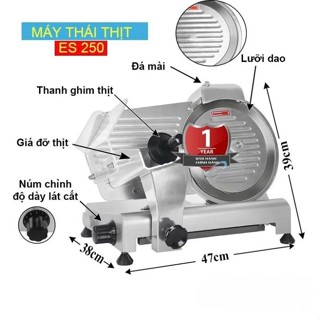 SHUNLING - ES250 Máy Thái Thịt Chín Giò Chả Thịt Nguội, Máy Cắt Thịt Đông Lạnh Bán Tự Động