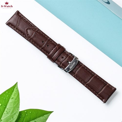 Dây Da đồng hồ MVW khóa cài size 16mm18mm20mm21mm22mm