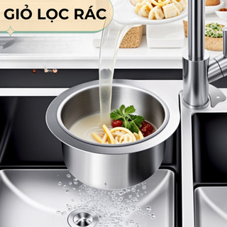  Khay Lọc Rác Gắn Bồn Rửa Bát Bằng Thép Không Gỉ Giỏ Đựng Đồ Rửa Chén Bát Đa Năng Hình Cổ Thiên Nga Treo Bồn Rửa Chén 