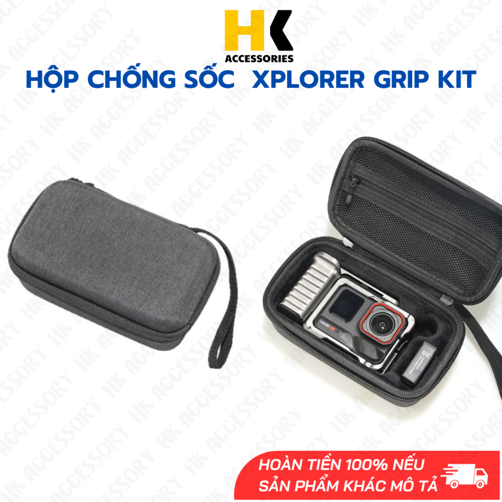 Hộp chống sốc cho Insta360 Ace Pro 2 Xplorer Grip Kit tiện lợi khuôn vừa vặn