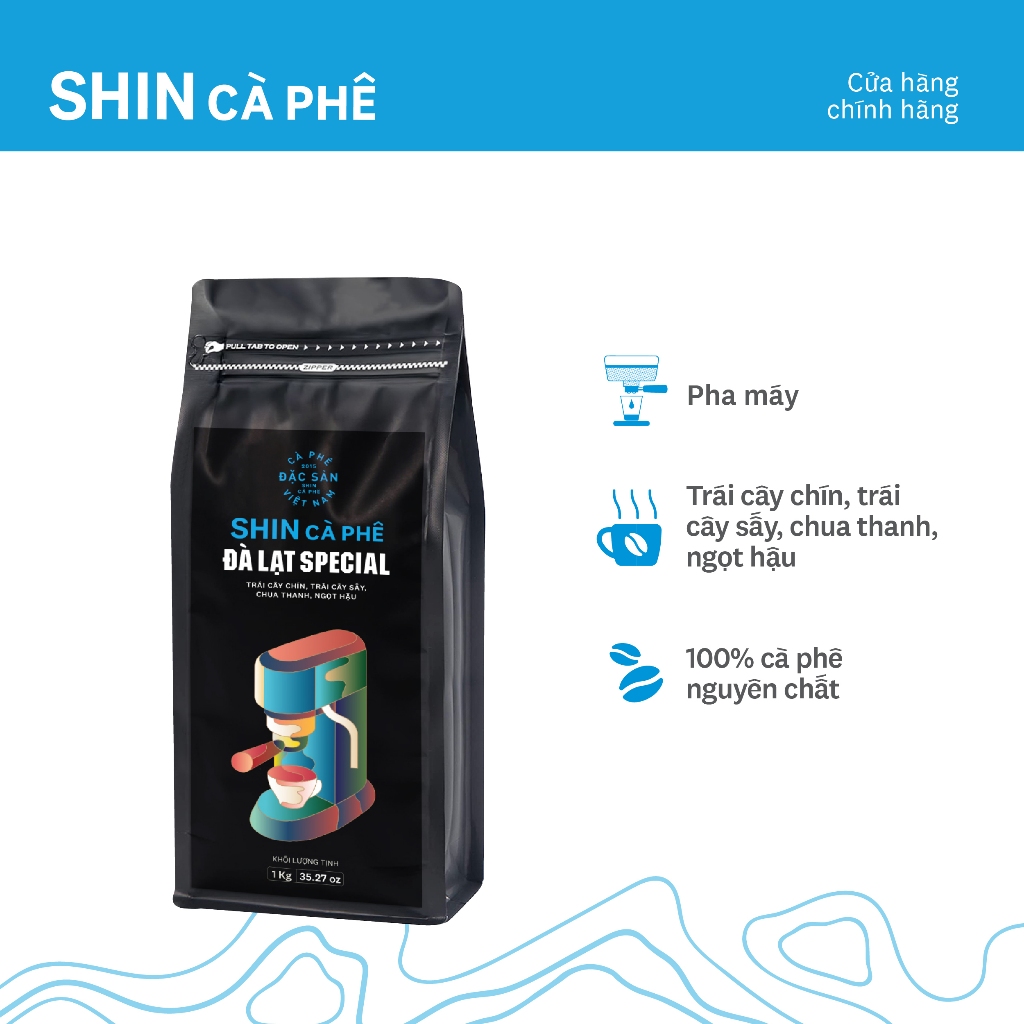 Cà phê Đà Lạt Special - SHIN Cà Phê - Cà phê pha máy - Gói 1kg