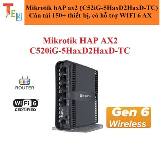 Mikrotik hAP ax2 ( C52iG-5HaxD2HaxD-TC ) WIFI 6 AX - Router cân bằng tải (đọc mô tả)