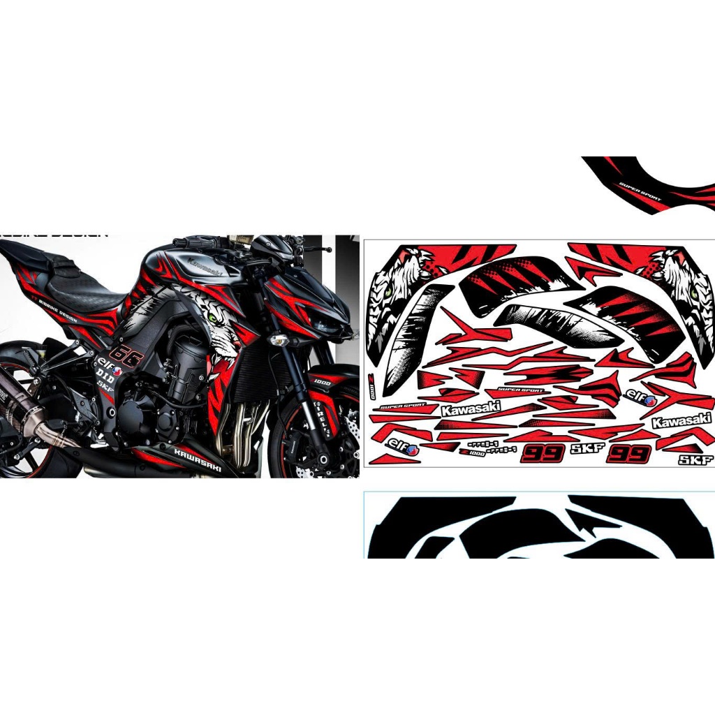 tem rời z1000 bản thái hổ đen bạc chỉ đỏ cao cấp