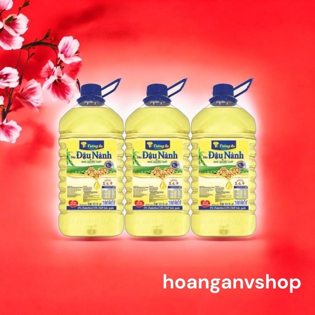 Dầu ăn Đậu Nành Tường An 5l - Combo 3 chai