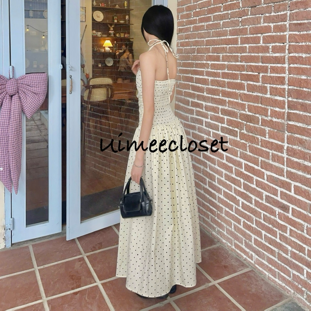 Váy dài đi biển váy trễ vai phong cách hàn quốc hàng thiết kế loại 1 hình chính chủ Hana dress | BigBuy360 - bigbuy360.vn