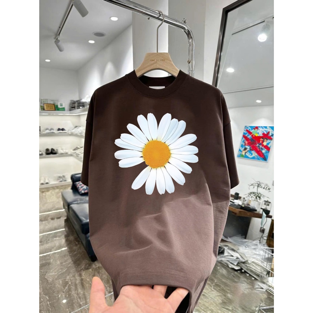 Áo thun Hoa cúc HC01 unisex nam nữ form rộng 100% cotton