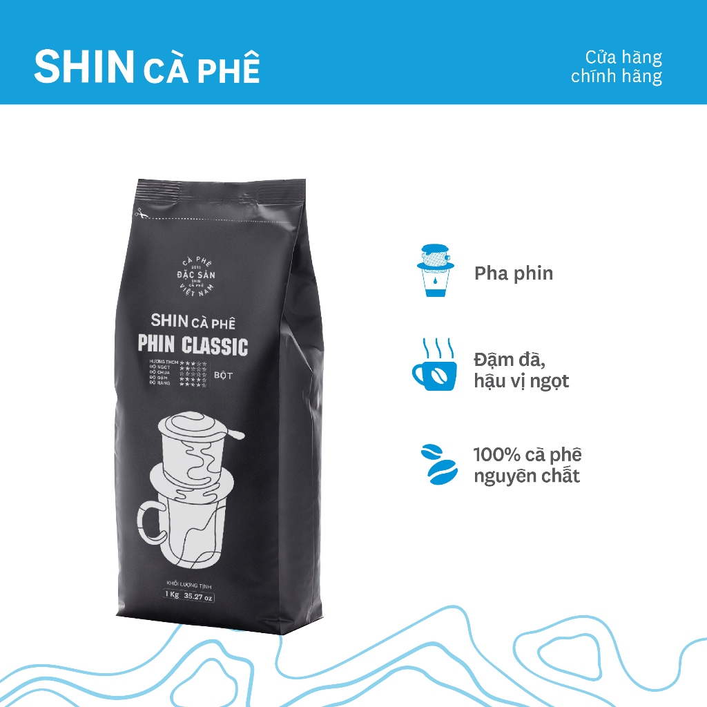 Cà Phê Pha Phin - Phin Classic - SHIN Cà Phê 1kg/gói