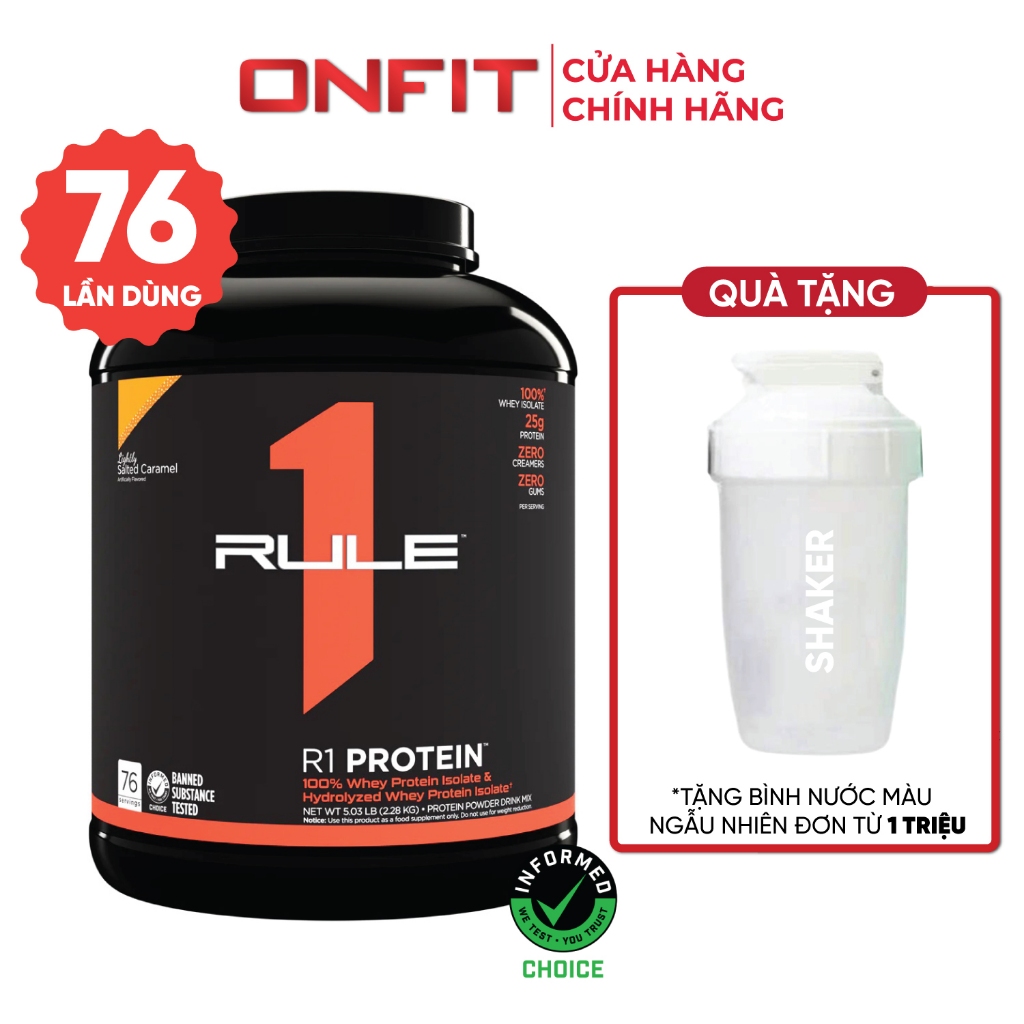 Sữa bột Rule 1 Whey Protein Isolate và Hydrolyzed 2.3Kg (5Lbs)