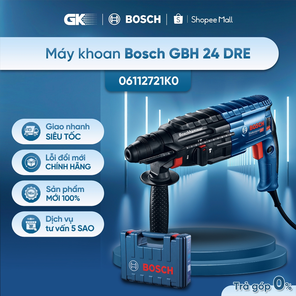 Máy Khoan Điện Bosch GBH 2-26 DRE | GBH 2-24 DRE | GBH 220 [Toàn Quốc]