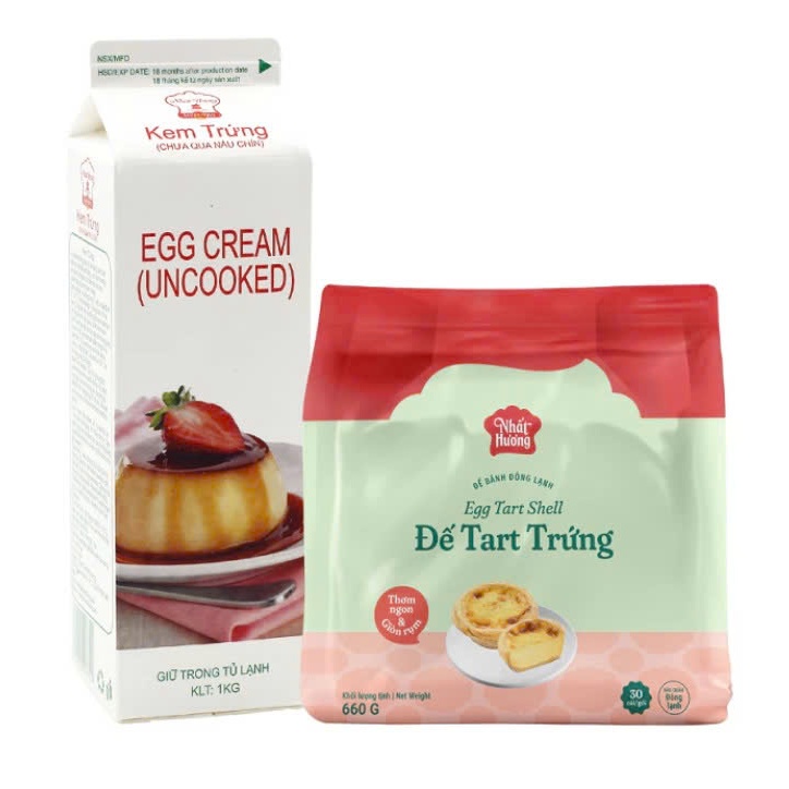 Combo Đế Bánh Tart Trứng và Kem Trứng Nhất Hương