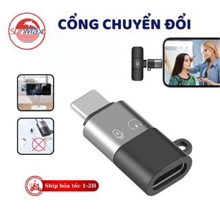  Đầu Chuyển Đổi Cho Mic Thu Âm Cổng chuyển type C Kết nối sạc Âm thanh OTG không độ trễ kết nối mic thu âm cài áo 