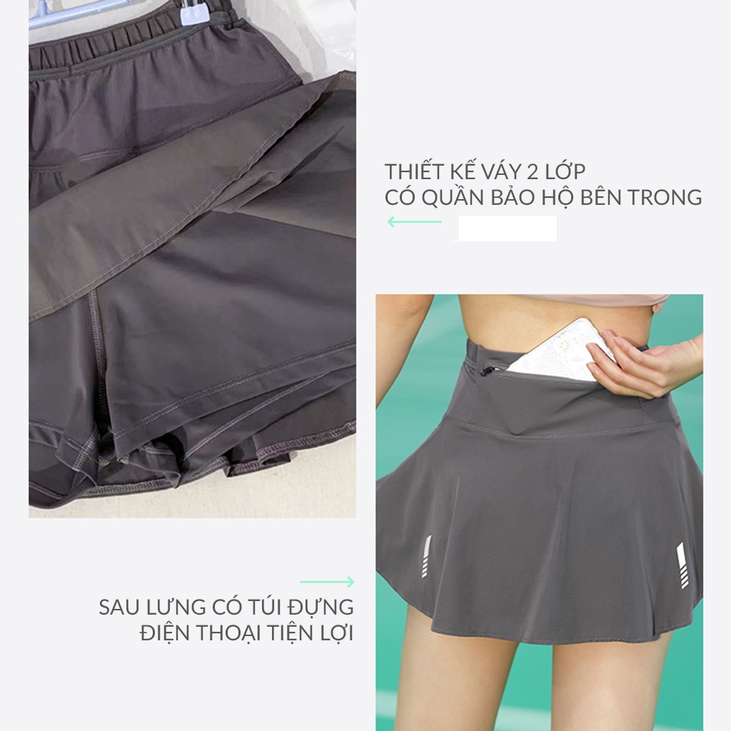 V1 — Quần váy thể thao 2 lớp có túi 2