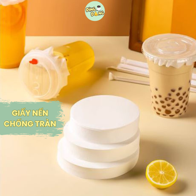 Set 500 tờ giấy cover ly giá rẻ, giấy  chống tràn ly nhựa, chống thấm, chịu nhiệt, an toàn thực phẩm, dễ dàng vận chuyển