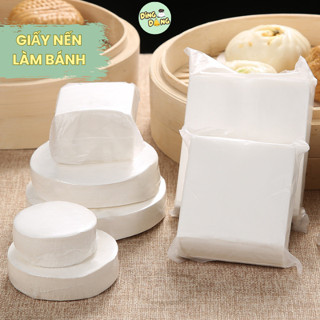 [500 tờ/tập] Giấy nến lót bánh,giấy nướng bánh, vệ sinh xửng hấp, tủ hấp chín, khay nướng, hình tròn, vuông, nhiều size