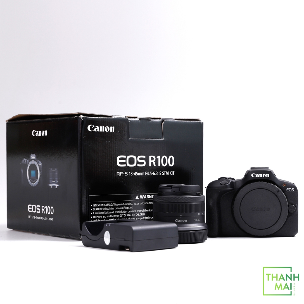 Máy ảnh Canon EOS R100 Kit RF-S 18-45mm F4.5-6.3 IS STM | BigBuy360 - bigbuy360.vn