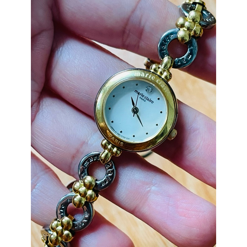 Đồng hồ Marie Claire Nhật mặt khảm trai siêu xinh