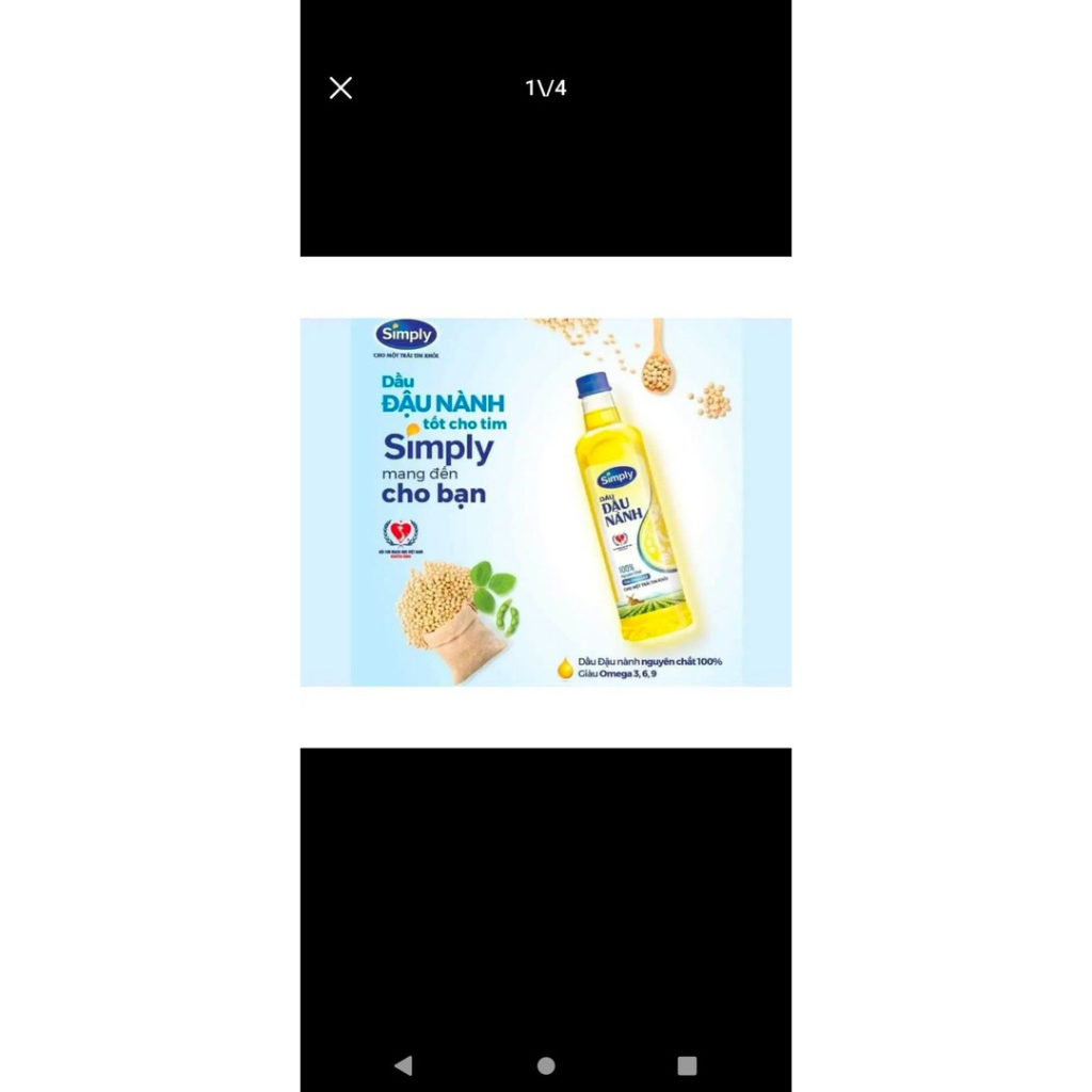 Dầu ăn Đậu nành Simply 1 lít ,2 lít,5 lít