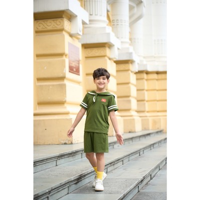 (BST QUỐC KHÁNH) Bộ Quần Áo Cộc Tay K'S CLOSET Chất Liệu Vải Cotton Cho Bé Trai (2-10 tuổi) từ 10kg-40kg KT285FIS