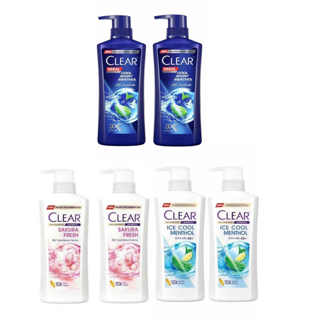 COMBO 2 CHAI DẦU GỘI CLEAR THÁI LAN 390-370ML