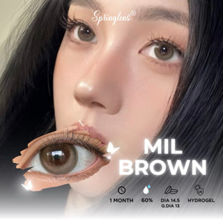 Lens mắt MIL BROWN (Millie) hiệu ứng filter nâu trà | Kính áp tròng @spring.lens