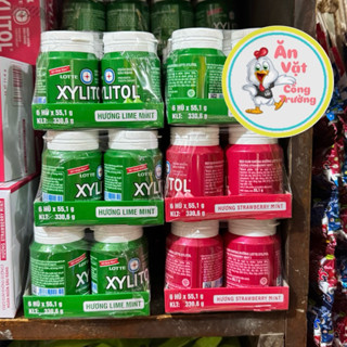  Sỉ lốc 6 hũ kẹo xylitol gum lotte the mát kẹo cao su gum xylitol các vị the mát 