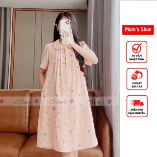  Đầm bầu công sở Mum's Shop VKE056 trẻ trung lịch sự mẹ bầu mặc hè thoải mái  mát nhẹ 