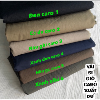 Vải gió nhăn, si gió Caro hàng cây.( May quần nữ, nam , sét kiểu đang hottren…)
