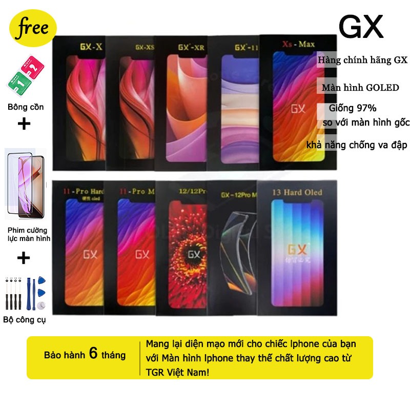 GX OLED LCD Màn hình màn hình cho màn hình thay thế cho X XR XS XSMAX 11PRO 12 Pro Max 13pro max OLE