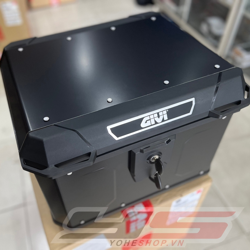 Thùng Nhôm Givi MTN47A, MTN47B, 47 Lít Màu Bạc/Đen