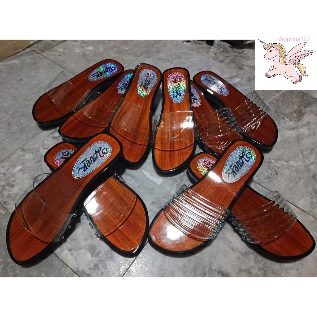 Guốc Gỗ Guốc Mộc 2 Phân Và 5 Phân Quai Trong ( đế cao su 2 lớp )