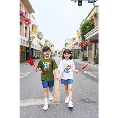 (BST QUỐC KHÁNH) Áo Phông Cộc Tay K'S CLOSET Chất Liệu Vải Cotton Cho Bé Trai Và Bé Gái (2-14tuổi) từ 10kg-60kg KT288FIS