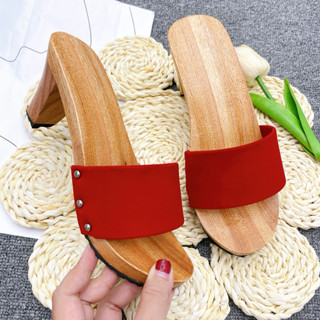  Dép Guốc 7 PHÂN GÓT NHỌN Gỗ Mộc Quai Lụa Quai Nhung San San - Mang Chung Áo Dài Bà Ba Lễ Tết Chùa - 052 