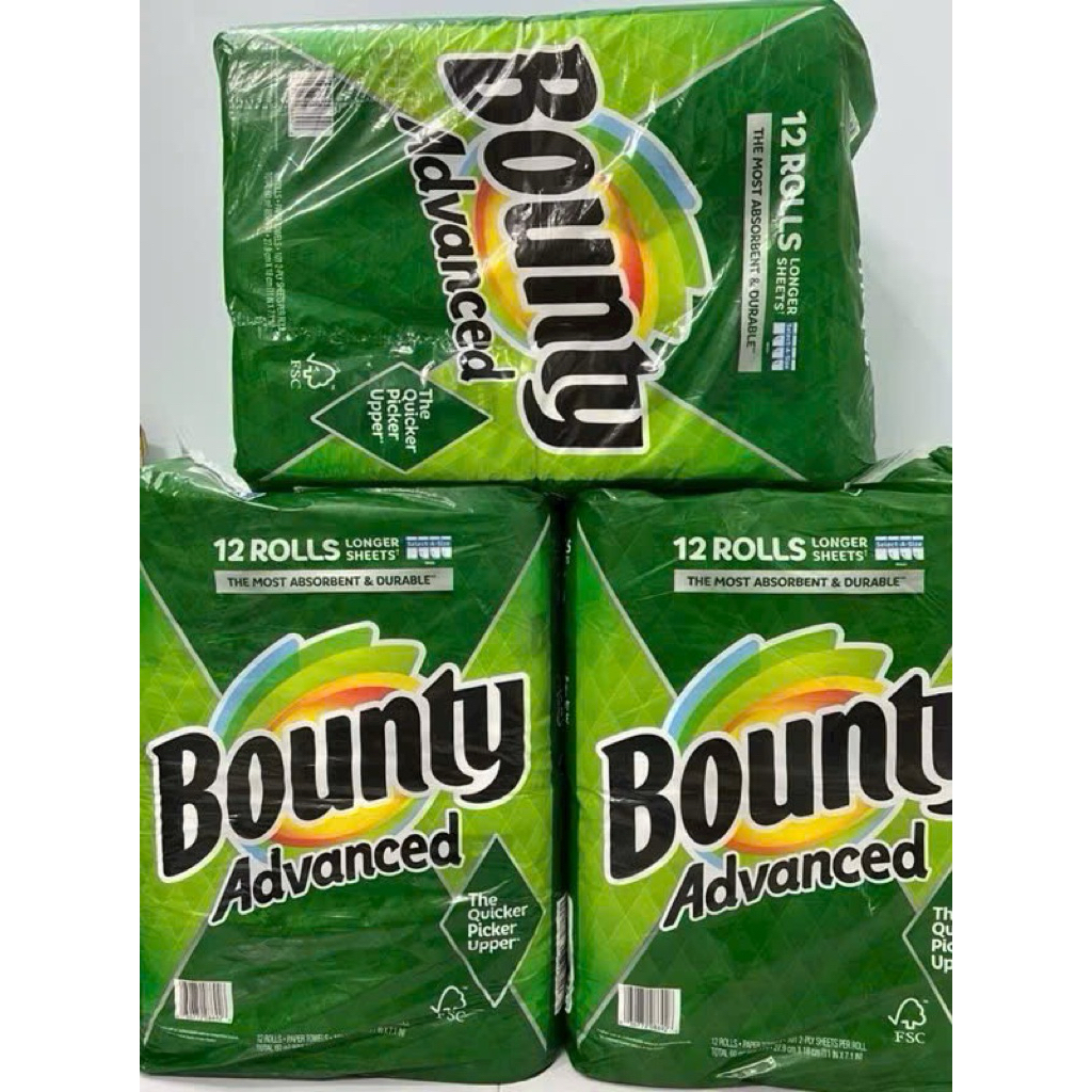 🧻🧻 Nguyên lốc 12 cuộn giấy đa năng Bounty Advanced The Quicker Picker Upper Mỹ. 🇺🇸🇺🇸
