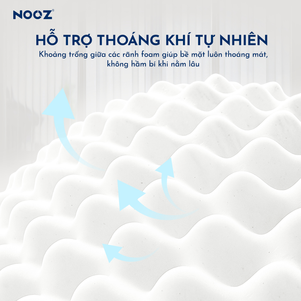 Nệm Foam NOOZ Massage 9cm Đệm Foam Mật Độ Cao Bề Mặt Lượn Sóng Nâng Đỡ Cơ Thể NOOZ Home Goods | BigBuy360 - bigbuy360.vn
