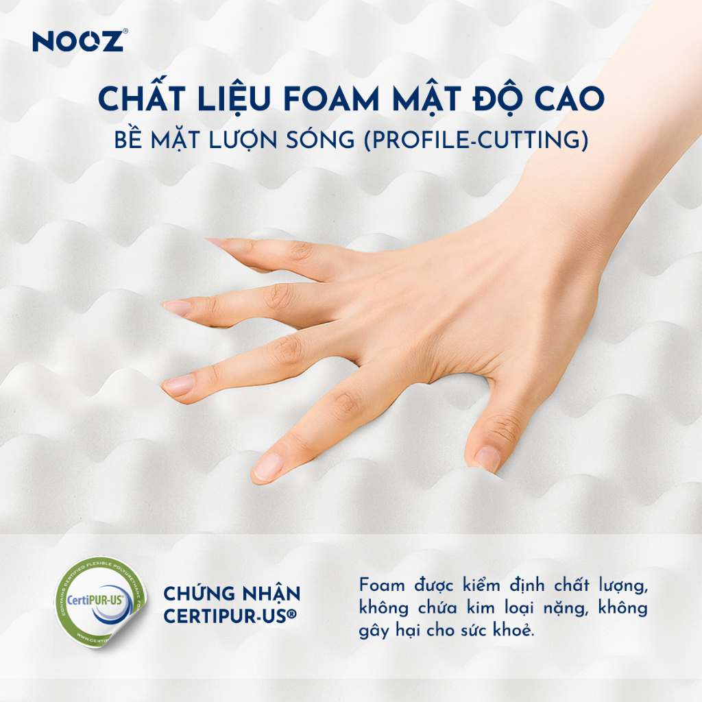 Nệm Foam NOOZ Massage 9cm Đệm Foam Mật Độ Cao Bề Mặt Lượn Sóng Nâng Đỡ Cơ Thể NOOZ Home Goods | BigBuy360 - bigbuy360.vn