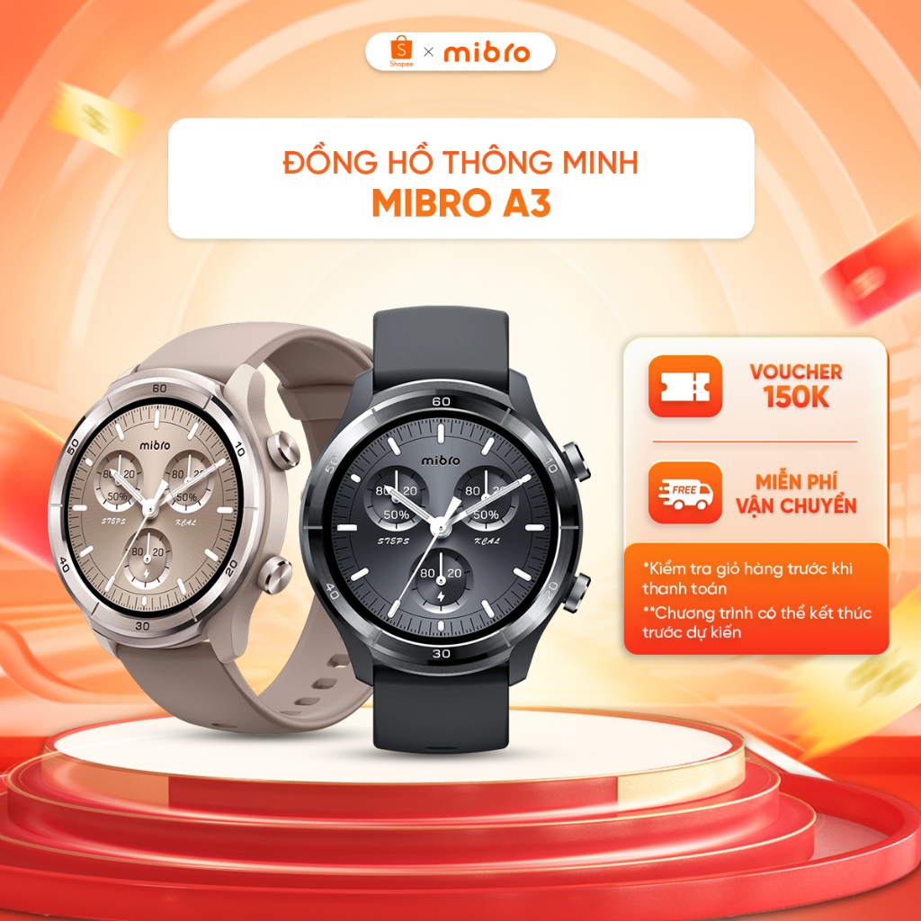Đồng hồ thông minh Mibro A3 XPAW022 - HD 1.39" - Pin 300mAh - Định vị GPS - Nghe gọi Bluetooth