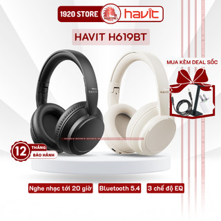  【Hỏa Tốc HCM Tai Nghe Bluetooth Headphone HAVIT H619BT Nghe Đến 20H Bluetooth 5.4 Driver 40mm - Chính Hãng BH 12T 
