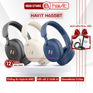  【Hỏa Tốc HCM Tai Nghe Headphone Bluetooth HAVIT H655BT Chống Ồn Chủ Động ANC Gamemode 60ms Nghe Đến 65H - Chính Hãng 