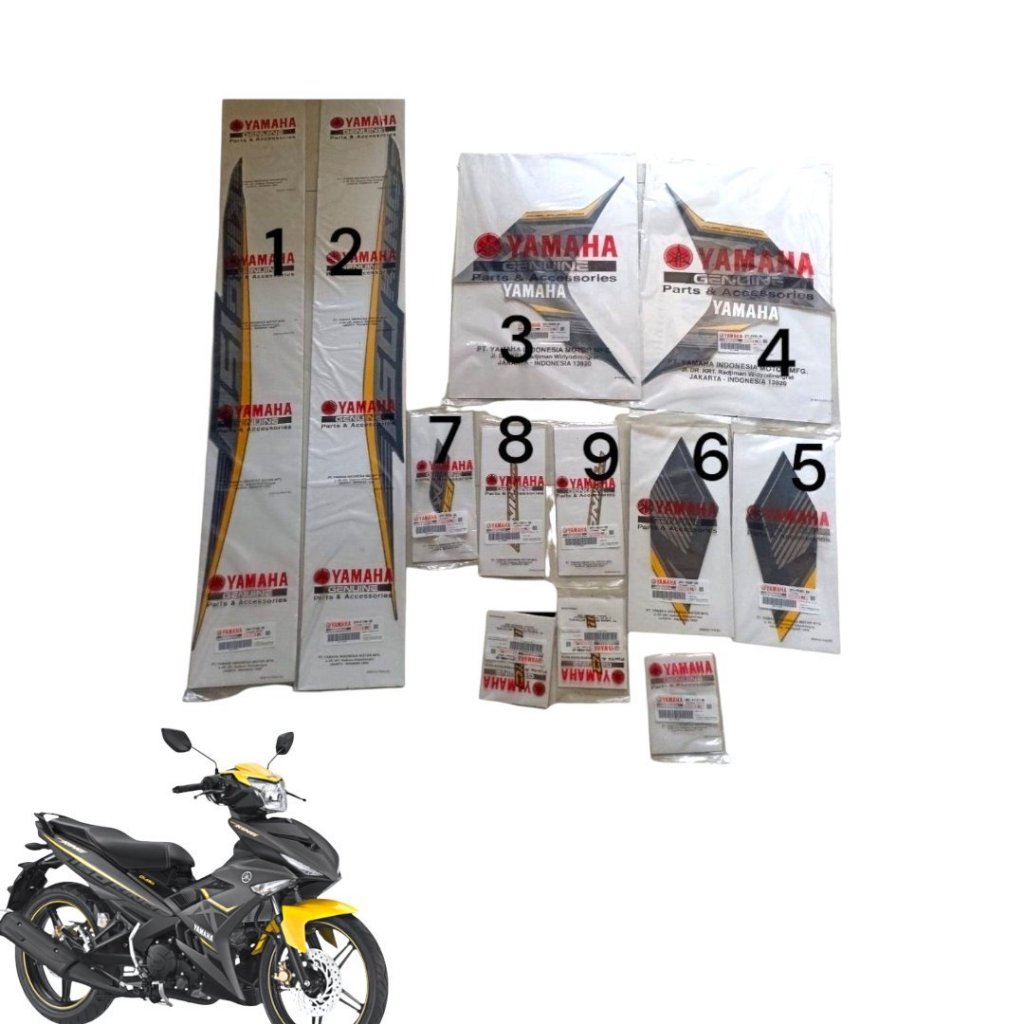 TEM MXKING 150 ĐỜI 2017 VÀNG ĐEN UP EXCITER 150 ( ĐEN BÓNG + ĐEN NHÁM )