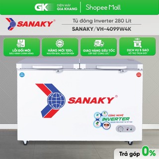 Vh-4099w4k - tủ đông mặt kính cường lực 280 lít sanaky 4099w4k - 1 đông 1 mát / 2 cửa