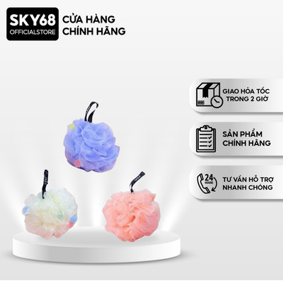 Bông tắm xơ mướp có mút Jary Loofah Bath Sponge 50g( Màu Ngẫu Nhiên)