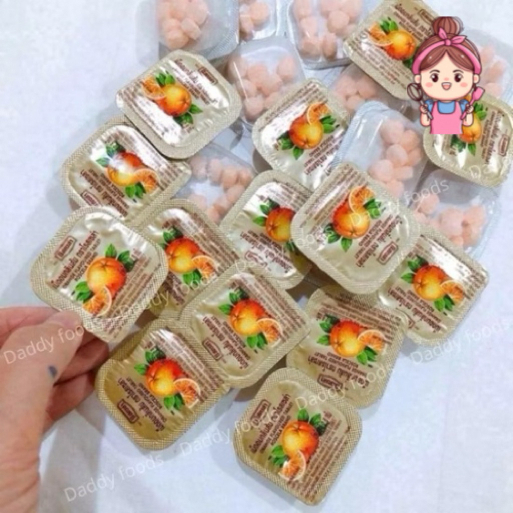 Vỉ 24 hộp kẹo C cam ngậm tuổi thơ, kẹo C cam tuổi thơ cổng trường viên ngậm