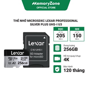 Thẻ nhớ MicroSDXC Lexar Professional Silver Plus UHS-I U3 64GB - 128GB - 256GB 205MB/s