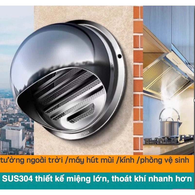 FICBXRA  201 Nắp chụp thông hơi ngăn côn trùng chụp che mưa inox 100-250mm
