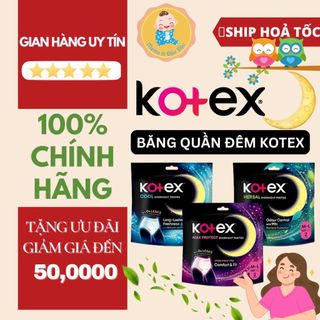 Băng vệ sinh KOTEX Cool/Herbal / Max Protect dạng quần cỡ size M/L