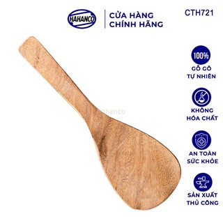 Muôi xới cơm bằng gỗ tự nhiên hahanco an toàn cho sức khỏe - cth721